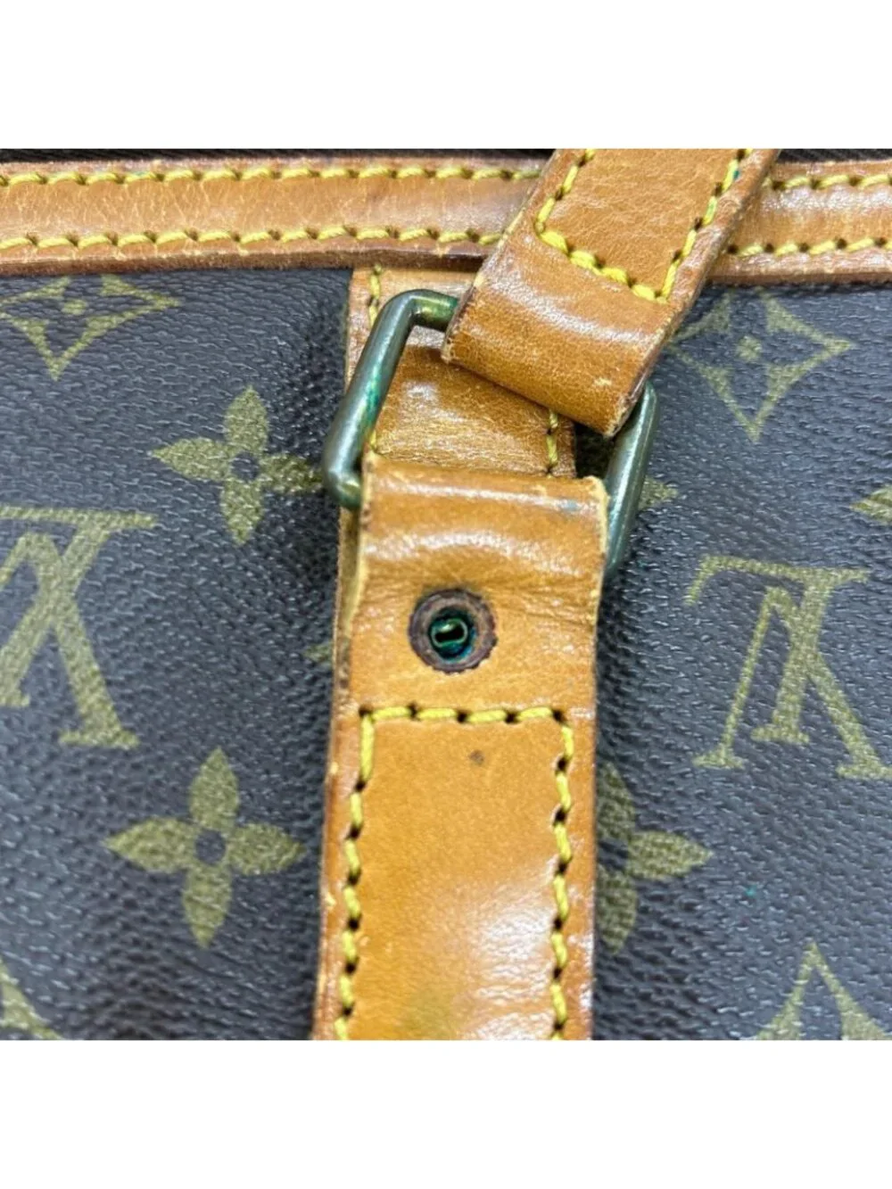 Louis Vuitton Monogram Sac Spruce 45 Leather Boston Bag Tote